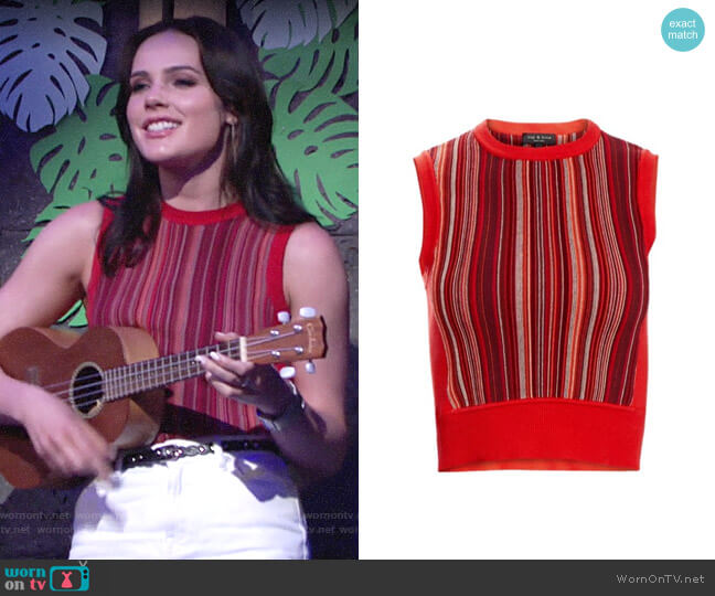 Rag & Bone Red Lisse Tank worn by Tessa Porter (Cait Fairbanks) on The Young and the Restless