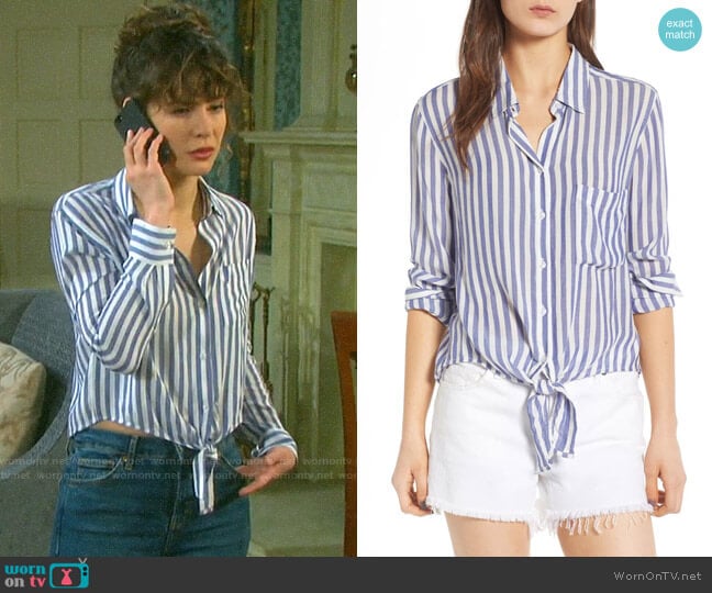 Rails Val Tie Front Shirt worn by Sarah Horton (Linsey Godfrey) on Days of our Lives