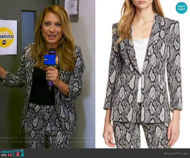 Richie Jacket by Alice + Olivia worn by Ginger Zee on Good Morning America