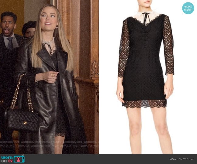 Sandro Cristina Dress worn by Ainsley Howard (Rebecca Rittenhouse) on Four Weddings and a Funeral