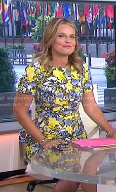 Savannah’s yellow floral dress on Today