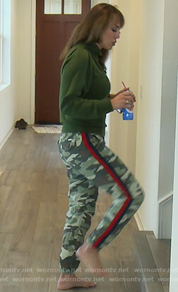 Kelly's camo side stripe pants on The Real Housewives of Orange County