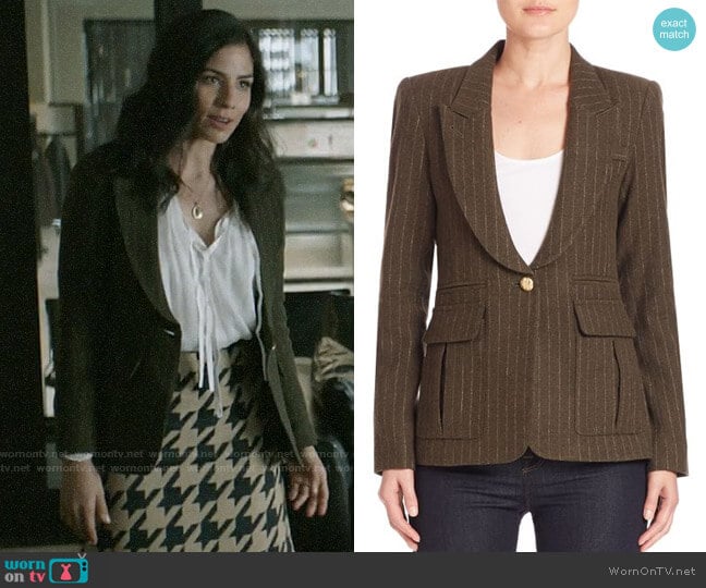 Smythe Pinstripe Blazer worn by Yoli Castillo (Isabel Arraiza) on Pearson