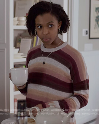 Ani's striped sweater on 13 Reasons Why