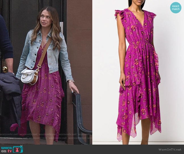 Floral Print Asymmetric Dress by Ulla Johnson worn by Liza Miller (Sutton Foster) on Younger