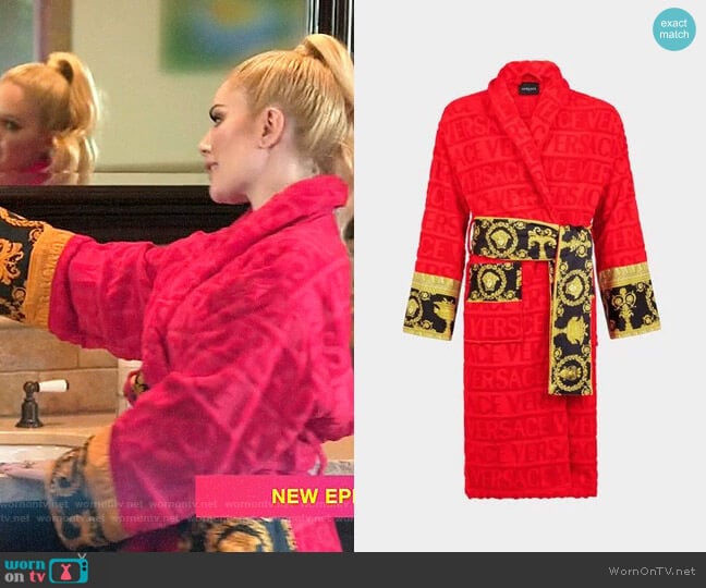 Versace Logo Toweling Baroque Bathrobe worn by Heidi Montag (Heidi Montag) on The Hills New Beginnings