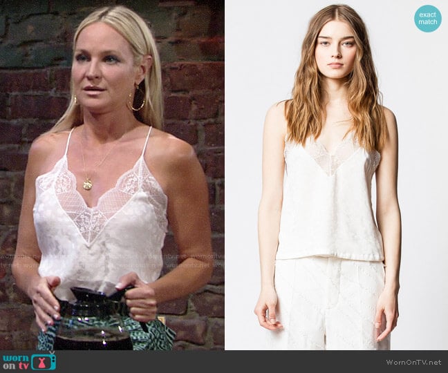 Zadig & Voltaire Chris Jac Leo Camisole worn by Sharon Newman (Sharon Case) on The Young and the Restless