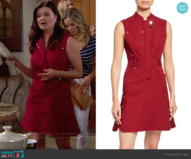 10 Crosby by Derek Lam Sleeveless Utility Flounce Dress worn by Katie Logan (Heather Tom) on The Bold and the Beautiful