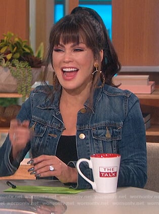 Marie’s denim jacket on The Talk