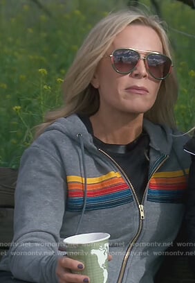 Tamera’s gray stripe hoodie on The Real Housewives of Orange County