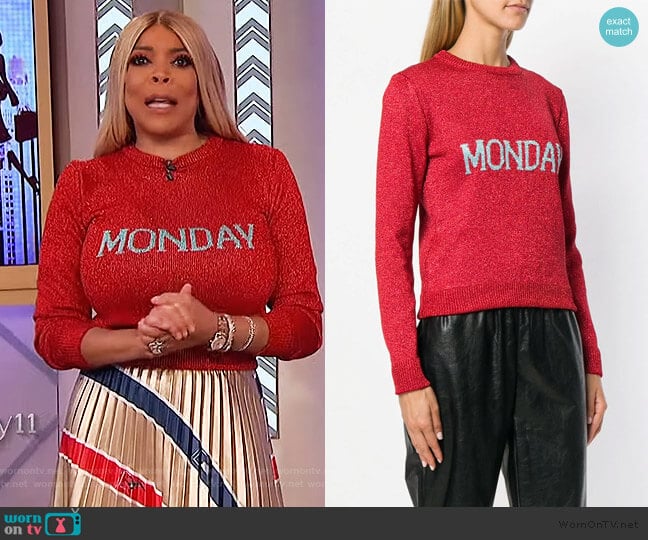 Monday Knit Jumper by Alberta Ferretti worn by Wendy Williams on The Wendy Williams Show