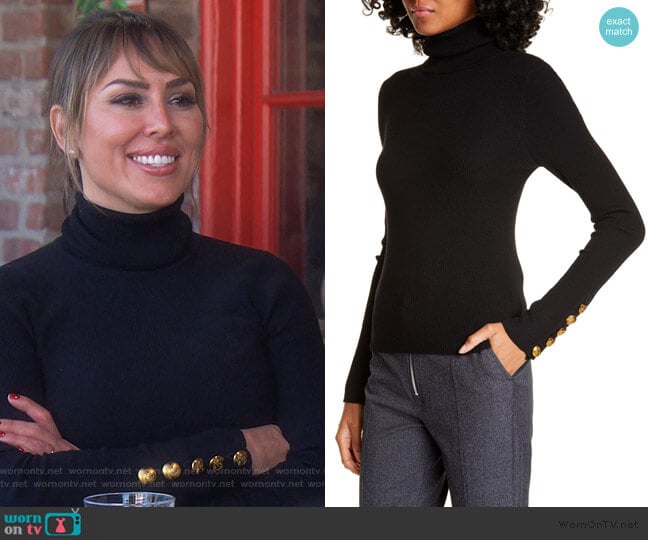 Desi Sweater by A.L.C. worn by Kelly Dodd on The Real Housewives of Orange County