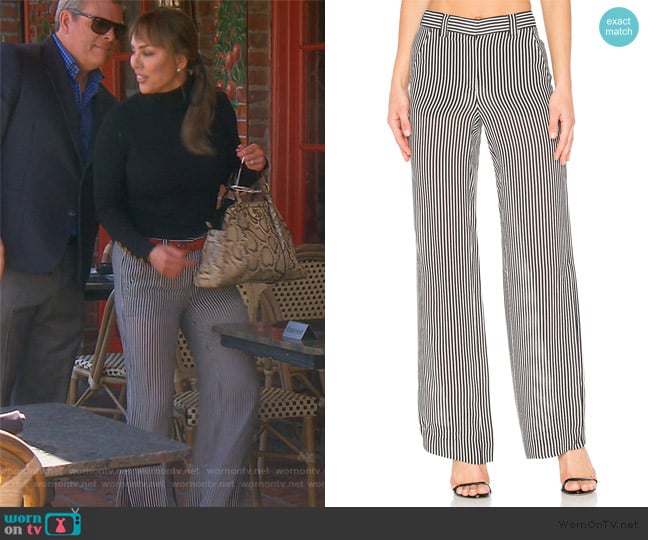 Miles Pants by A.L.C. worn by Kelly Dodd on The Real Housewives of Orange County