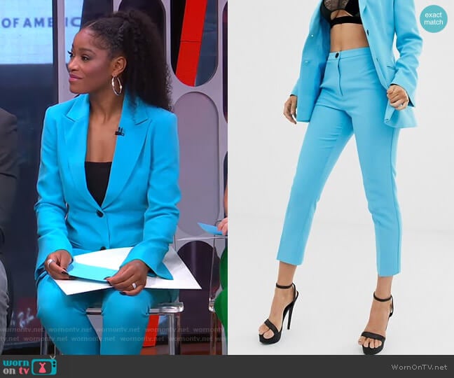 Pop Slim Suit Pants by Asos worn by Keke Palmer on Good Morning America