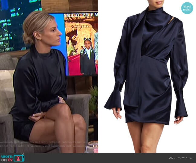 Soto Draped Mini Dress by Acler worn by Morgan Stewart on E! News