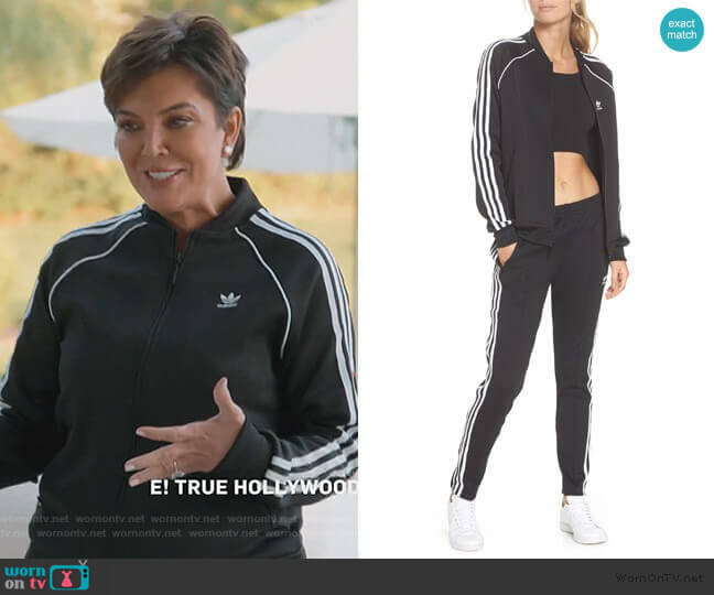 SST Track Jacket and Pants by Adidas worn by Kris Jenner  on Keeping Up with the Kardashians