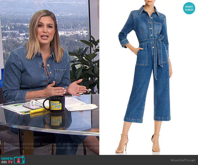 WornOnTV: Carissa’s denim jumpsuit on E! News Daily Pop | Carissa ...