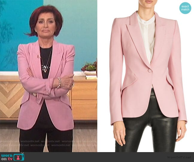 One-Button Jacket by Alexander McQueen worn by Sharon Osbourne on The Talk