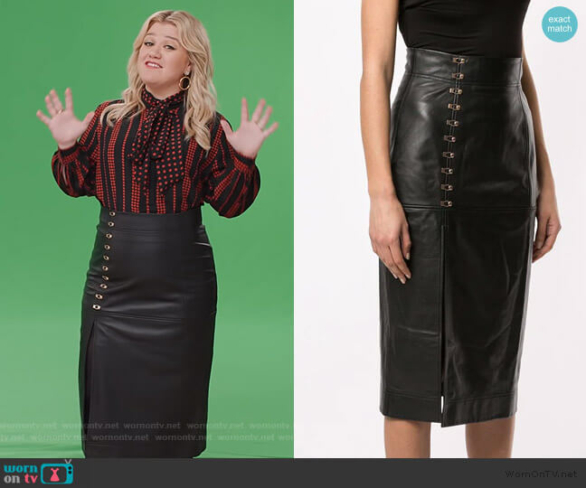 Sweet street midi skirt by Alice McCall worn by Kelly Clarkson on The Kelly Clarkson Show