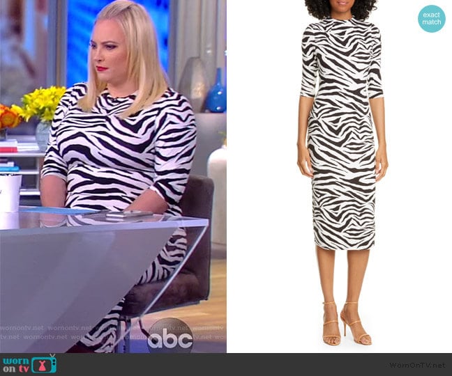 Delora Dress in Tiger Stripe by Alice + Olivia worn by Meghan McCain on The View