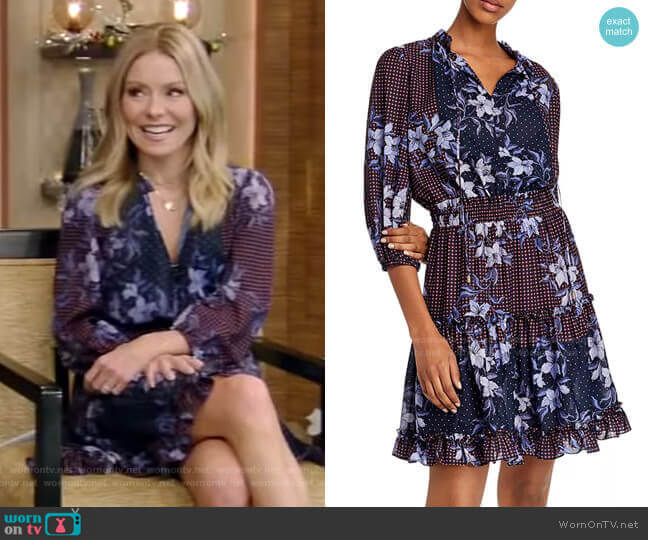 Arlene Dress by Shoshanna worn by Kelly Ripa on Live with Kelly and Mark