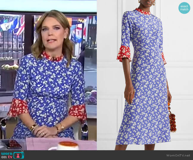 Wornontv Savannah S Blue And Red Floral Dress On Today Savannah