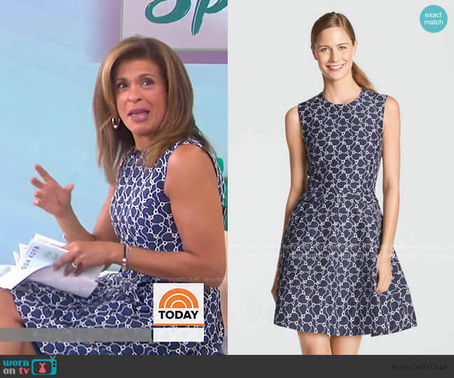 Austin Jacquard Dress by Draper James worn by Hoda Kotb on Today