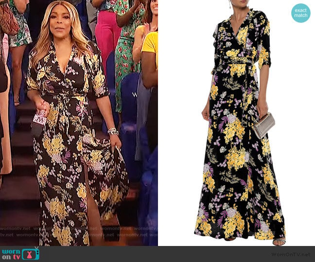 WornOnTV: Wendy’s black floral wrap dress on The Wendy Williams Show ...