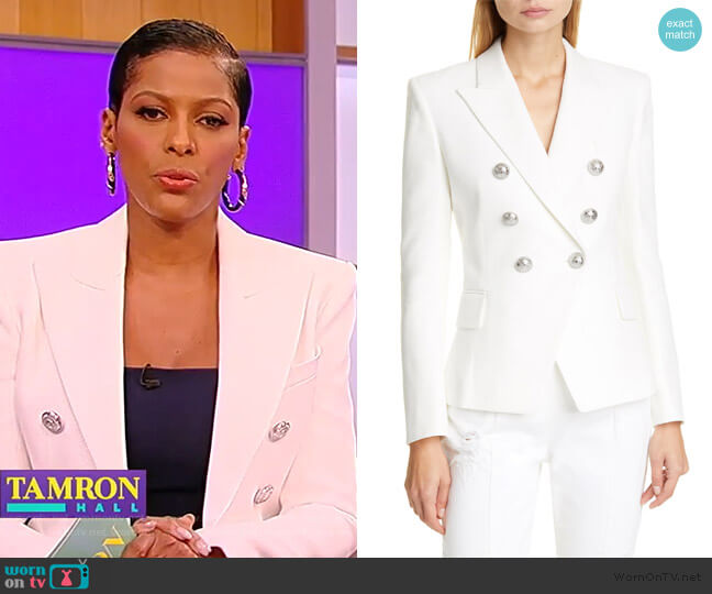 WornOnTV: Tamron’s blue jumpsuit and white blazer on the Tamron Hall ...