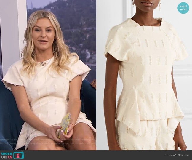 Olympia Top by Cult Gaia worn by Morgan Stewart on E! News