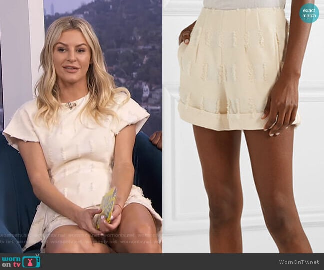 Shadi Shorts by Cult Gaia worn by Morgan Stewart on E! News