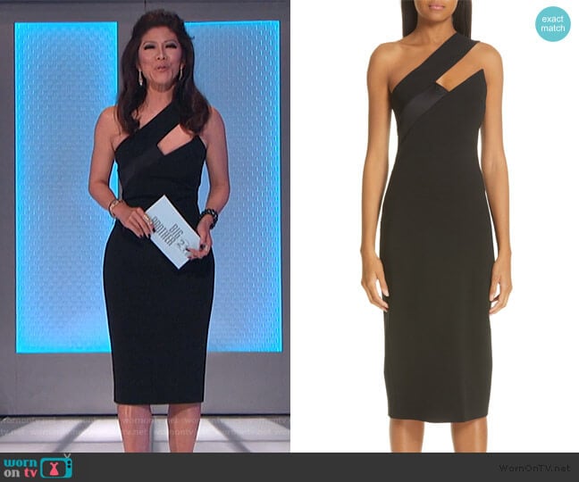 Asymmetrical Cutout Pencil Dress by Cushnie worn by Julie Chen on Big Brother