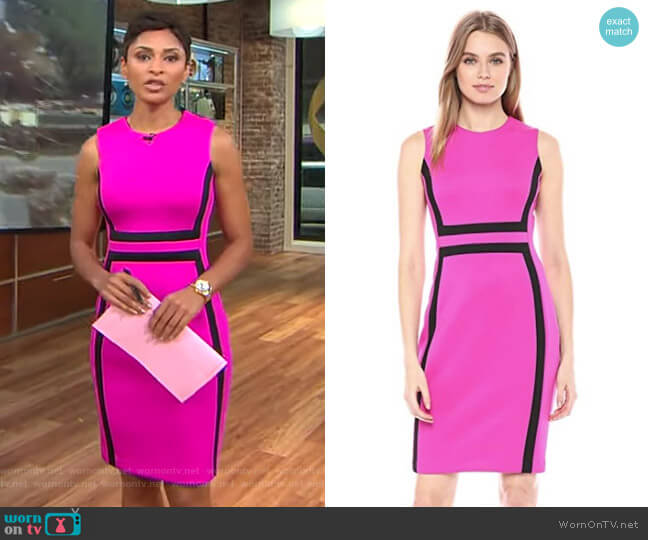 WornOnTV: Jericka’s pink sleeveless sheath dress on CBS This Morning ...