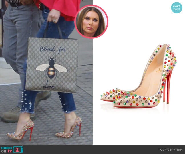 Specchio Follies Spikes Pumps by Christian Louboutin worn by LeeAnne Locken on The Real Housewives of Dallas