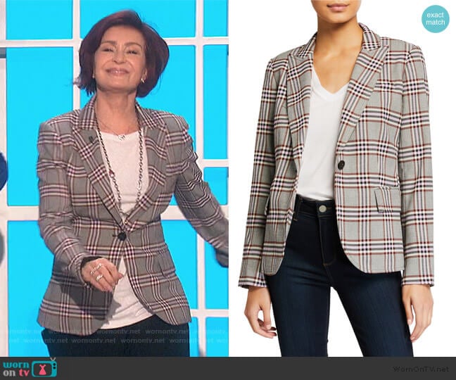 Plaid Twill Blazer by Derek Lam 10 Crosby worn by Sharon Osbourne on The Talk