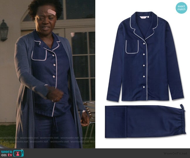 Lombard 6 Pure Jacquard by Derek Rose worn by Annalise Keating (Viola Davis) on How to Get Away with Murder