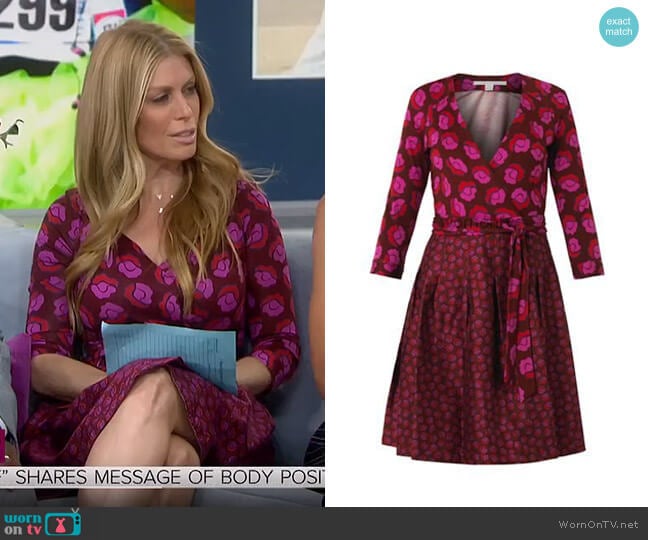 Jewel Wrap Dress by Diane Von Furstenberg worn by Jill Martin on Today