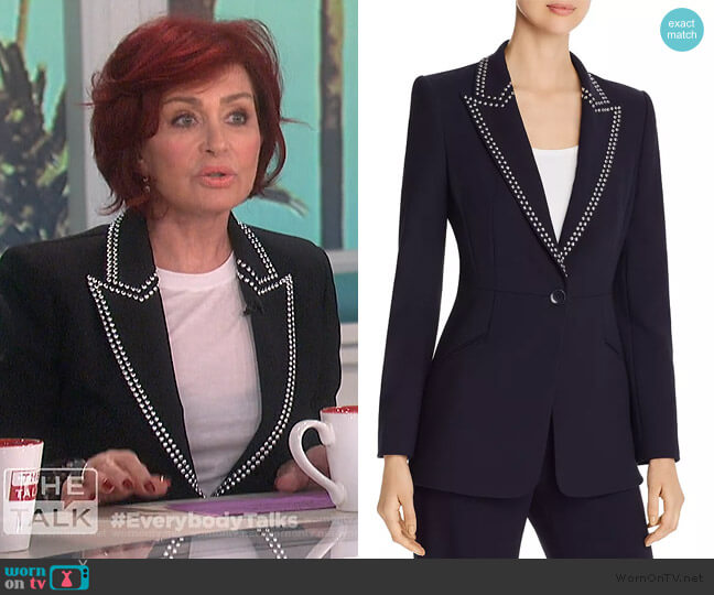 Madison Studded Blazer by Elie Tahari worn by Sharon Osbourne on The Talk