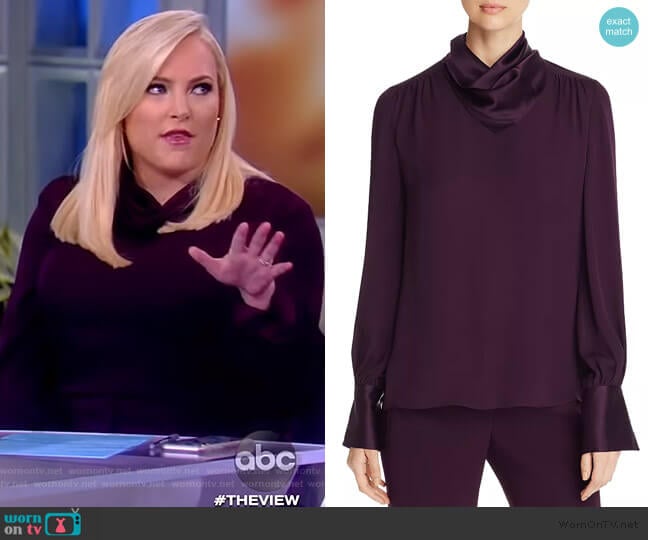 Nathalie Silk Blouse by Elie Tahari worn by Meghan McCain on The View