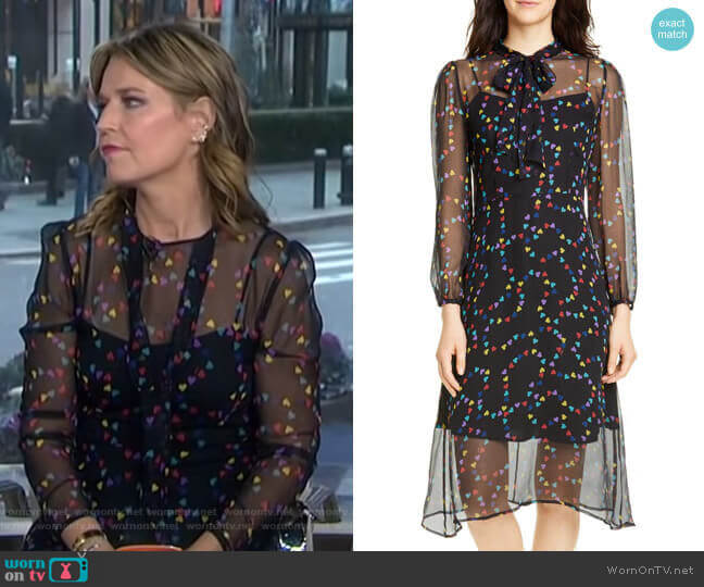 Elisa Dress by HVN worn by Savannah Guthrie on Today