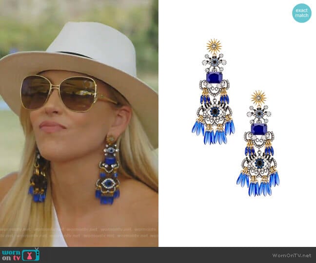 Tutti Earrings by Elizabeth Cole worn by Stephanie Hollman on The Real Housewives of Dallas