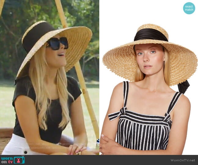 Mirabel Straw Hat by Eugenia Kim worn by Kameron Westcott on The Real Housewives of Dallas