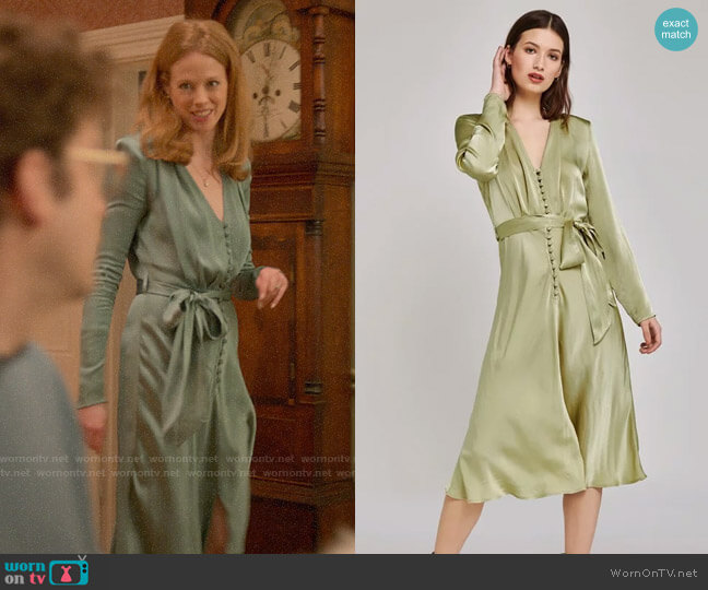 Ghost London Meryl Dress worn by Gemma (Zoe Boyle) on Four Weddings and a Funeral