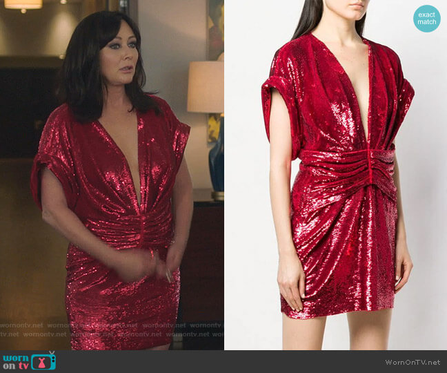 Lilou Dress by Iro worn by Shannen Doherty (Shannen Doherty) on BH90210