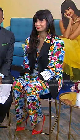 Jameela Jamil's floral suit on Today