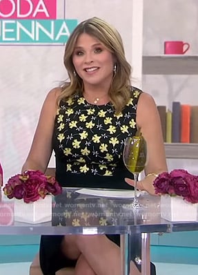 Jenna's black and yellow floral dress on Today