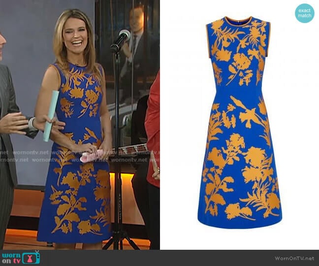 Linford Floral Dress by Jonathan Saunders worn by Savannah Guthrie on Today