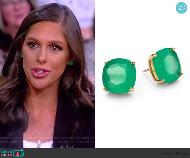 Small Square Stud Earrings by Kate Spade worn by Abby Huntsman  on The View