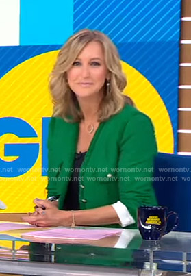 Lara’s green tweed jacket on Good Morning America