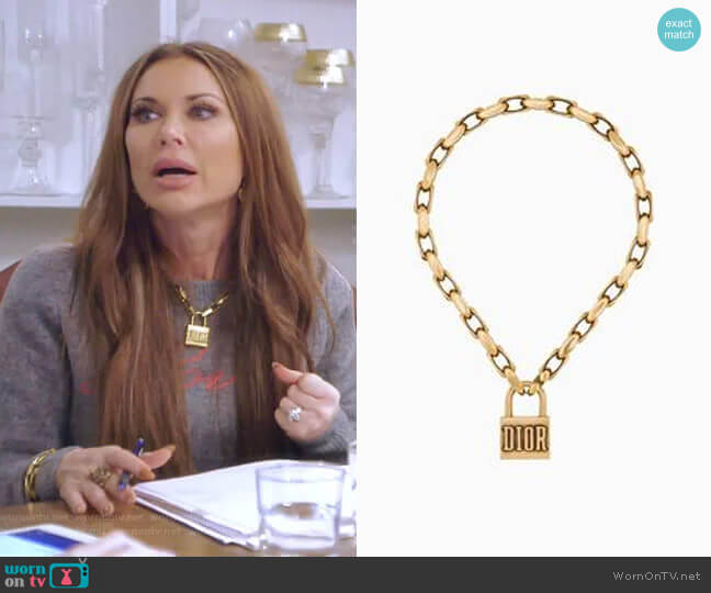 Lucky Locket Necklace by Dior worn by LeeAnne Locken  on The Real Housewives of Dallas